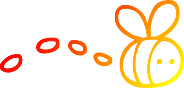 Bir insan tarafından çizilmiş vızıldayan bir karikatür çizimi