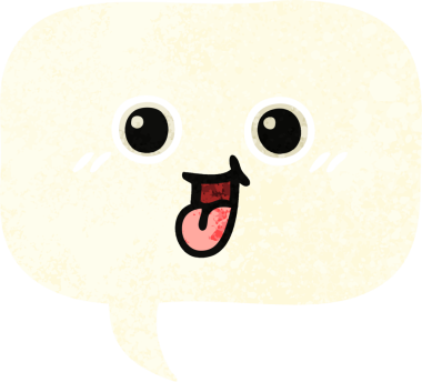 Bir insan tarafından çizilmiş bir konuşma baloncuğunun retro çizim tarzı karikatürü