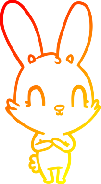 Bir insan tarafından çizilmiş sevimli bir tavşan çizimi.