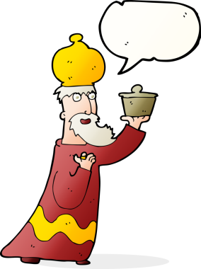 Bir insan tarafından çizilmiş üç bilge adamdan biri.