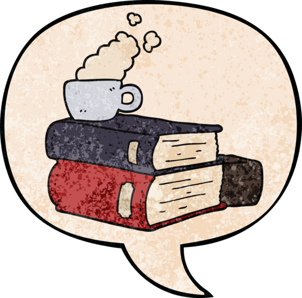 çizgi roman ve kahve fincanı insan tarafından çizilmiş eski moda konuşma baloncuğu.