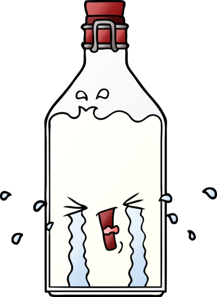 Bir insan tarafından çizilmiş eski bir şişe.