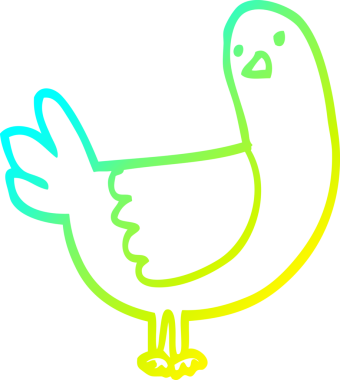 Bir insan tarafından çizilmiş bir güvercin çizimi.