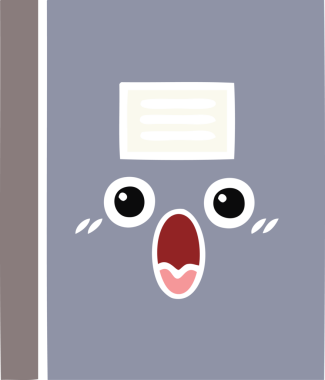 Bir insan tarafından çizilmiş düz renkli bir defter çizimi