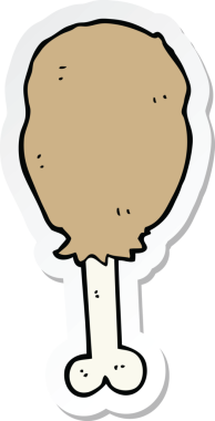 Bir insan tarafından çizilmiş tavuk budu.