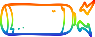 gökkuşağı gradyan çizgi çizimi bir insan tarafından çizilmiş bir karikatür pil