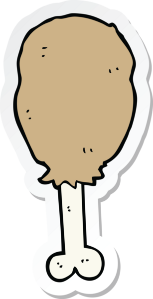 Bir insan tarafından çizilmiş tavuk budu.