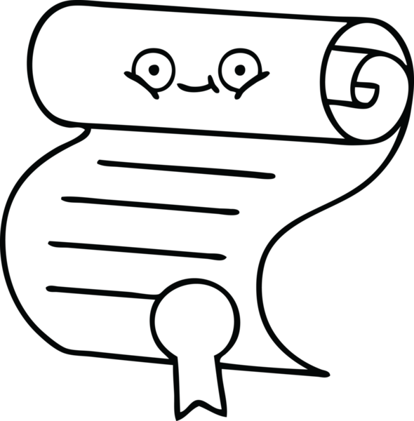 Bir insan tarafından çizilen sözleşmenin çizgi çizimi