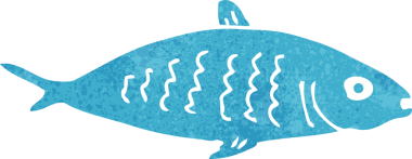 bir insan tarafından çizilmiş karikatür balığı