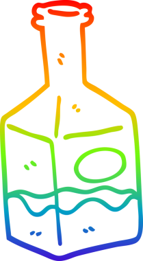 Bir insan tarafından çizilmiş sürahide bir çizgi film şeridi çizimi.