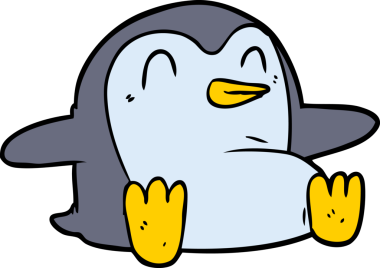 bir insan tarafından çizilmiş penguen çizgi filmi