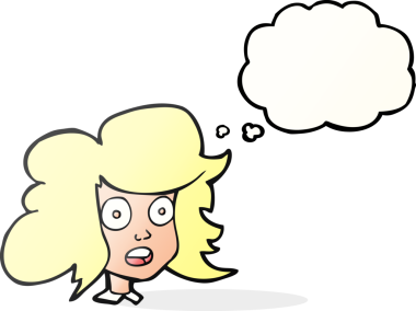 Serbest çizim düşünce balonu çizgi filmi bir insan tarafından çizilen kadın yüzünü şaşırttı