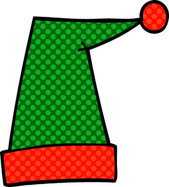 Bir insan tarafından çizilmiş bir elf şapkası.