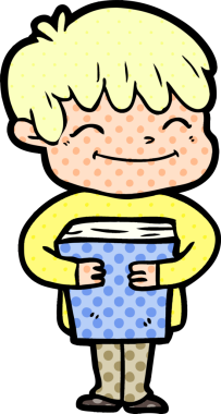 Bir insan tarafından çizilmiş mutlu çocuk çizgi filmi.