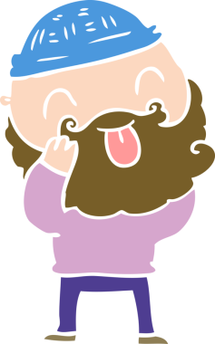 Bir insan tarafından çizilmiş sakallı bir adam.