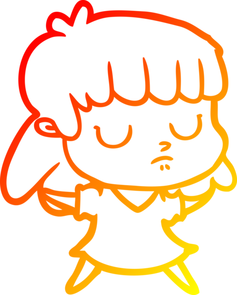 Bir insan tarafından çizilmiş bir çizgi film karakterinin sıcak çizgi çizimi