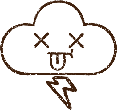 Bir insan tarafından çizilen Yıldırım Bulutu Kömürü Çizimi