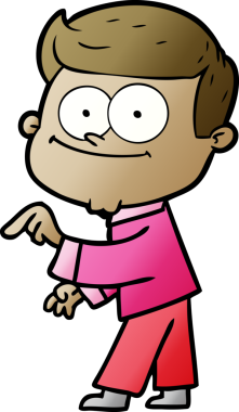 Bir insan tarafından çizilmiş mutlu bir adam.