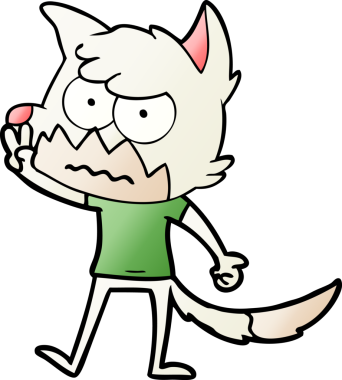 Bir insan tarafından çizilmiş bir tilki.