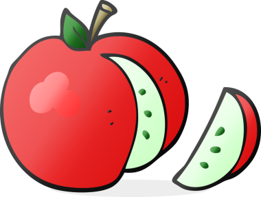 Bir insan tarafından çizilmiş serbest çizim elması.