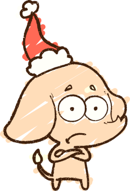 Bir insan tarafından çizilmiş Noel Fili Tebeşiri