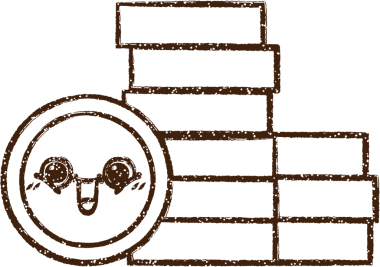 Bir insan tarafından çizilen Para Yığını Kömür Çizimi