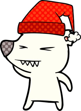 Bir insan tarafından çizilmiş kızgın kutup ayısı çizgi filmi.