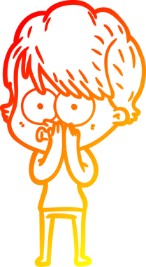 Bir insan tarafından çizilmiş bir karikatür kadın çizimi