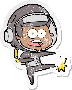 Bir karikatürün sıkıntılı çıkartması bir insan tarafından çizilmiş astronot tekmesine şaşırdı.