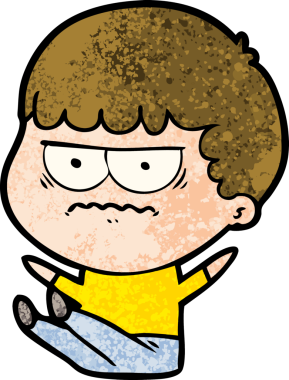 Bir insan tarafından çizilmiş rahatsız bir adam.