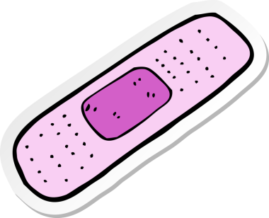 Bir insan tarafından çizilmiş tıbbi bir karikatür yapıştırması.