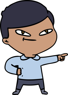 Bir insan tarafından çizilmiş çizgi filmdeki adam.