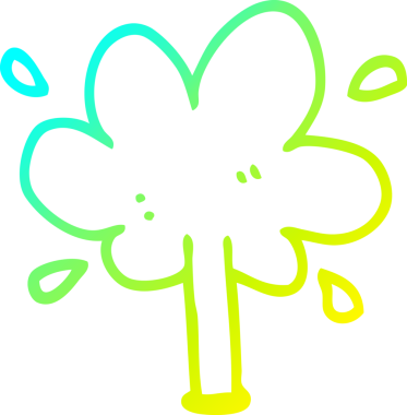 Bir insan tarafından çizilen karikatür su fışkırtma çizgisi.