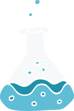 Bir insan tarafından çizilmiş karalama kimyasal şişeleri.