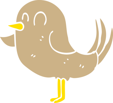 Bir insan tarafından çizilmiş karalama bahçesi kuşu.