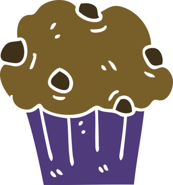 Bir insan tarafından çizilmiş garip bir çizgi film çikolatalı kek.