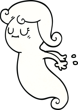 Bir insan tarafından çizilmiş karalama hayaleti.