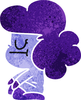 Bir insan tarafından çizilmiş Kawaii uzaylı bir kızın serbest çizimi.