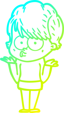 Bir insan tarafından çizilmiş bir karikatür kadın çizimi.