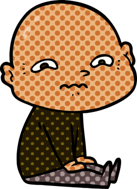 bir insan tarafından çizilmiş sinirli bir adam.