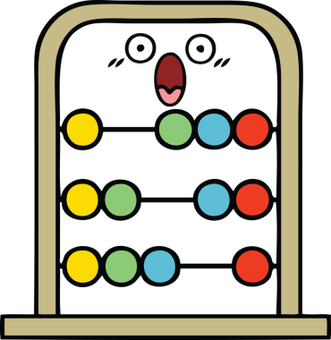 Bir insan tarafından çizilmiş abaküs karikatürü.