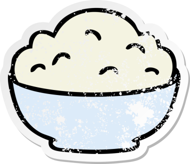 Bir insan tarafından çizilmiş esrarengiz bir el karikatür kasesinin sıkıntılı çıkartması.