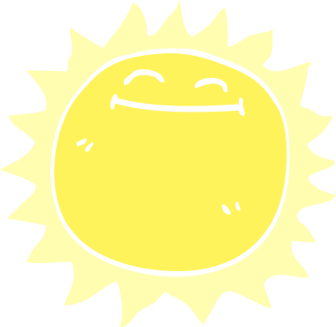 Bir insan tarafından çizilmiş parlak güneş.