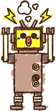 Bir insan tarafından çizilen robot tebeşiri.