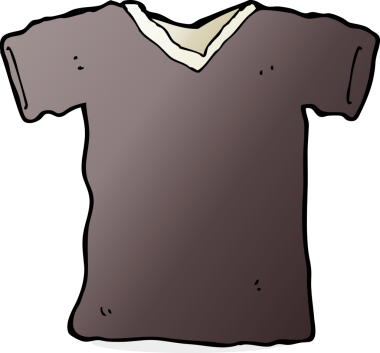 Bir insan tarafından çizilmiş karikatür tişörtü