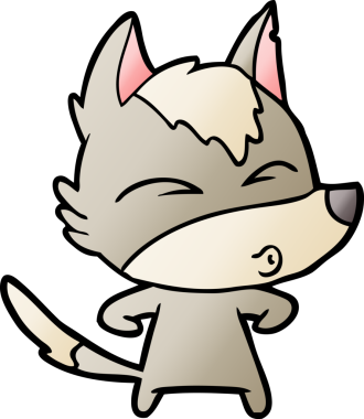 Bir insan tarafından çizilmiş bir kurt düdüğü.