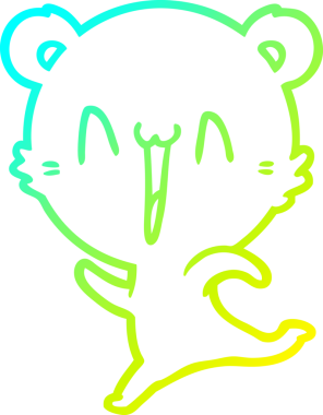 Bir insan tarafından çizilmiş, mutlu ayı çizgi filmi.