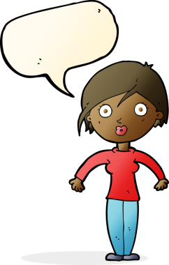 Bir insan tarafından çizilmiş konuşma balonlu bir karikatür.