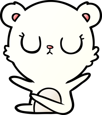 Bir insan tarafından çizilmiş kutup ayısı karikatürü