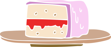 Bir insan tarafından çizilmiş bir pasta dilimi.